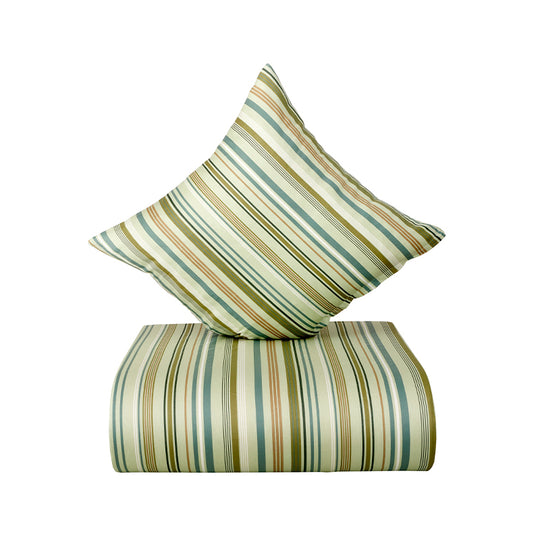 Nordisk Tekstil Korridor sengesæt grøn - 140x220 cm