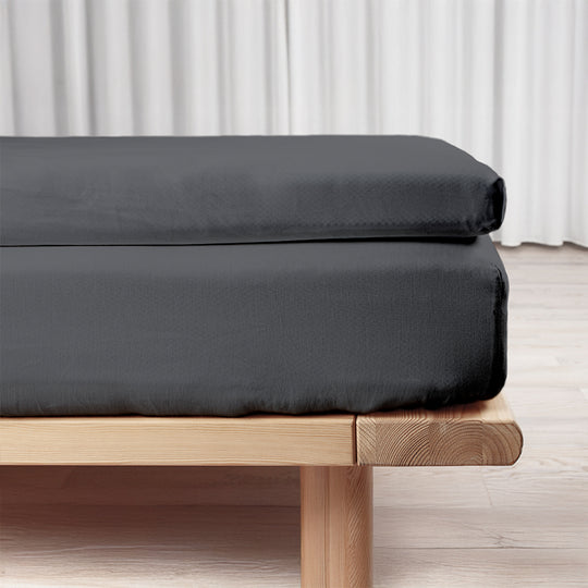 Night & Day kuvertlagen bomuldssatin mørkegrå 140x200 cm