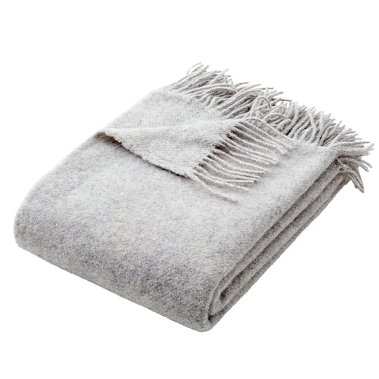 Nordisk Tekstil Basic uldplaid lys grå 130x190 cm