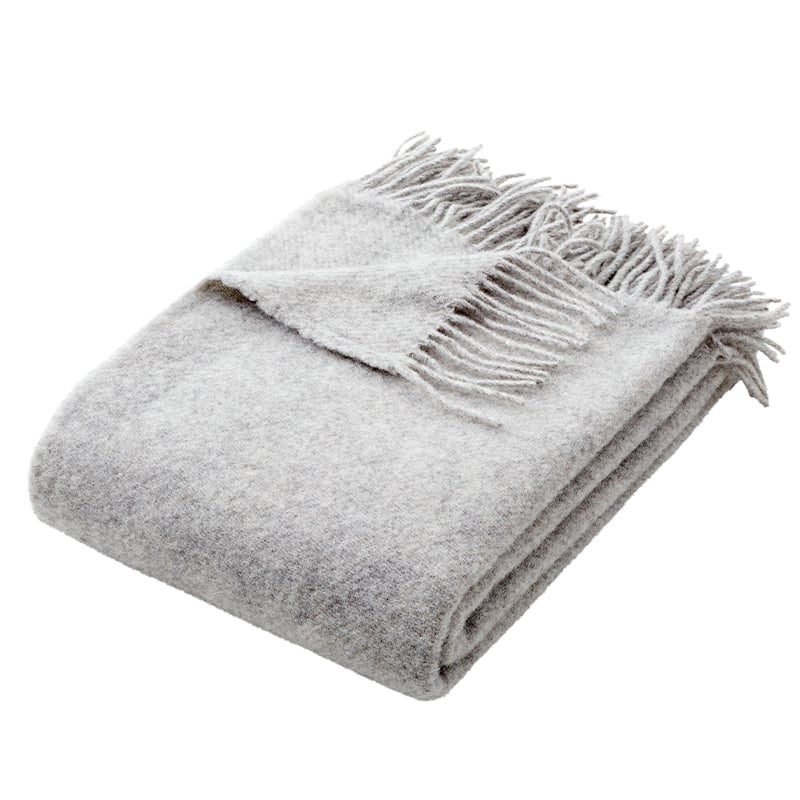 Nordisk Tekstil Basic uldplaid lys grå 130x190 cm