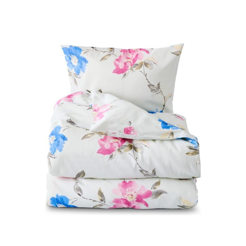 Nordisk Tekstil Maize sengetøj blå/rosa 140x220 cm