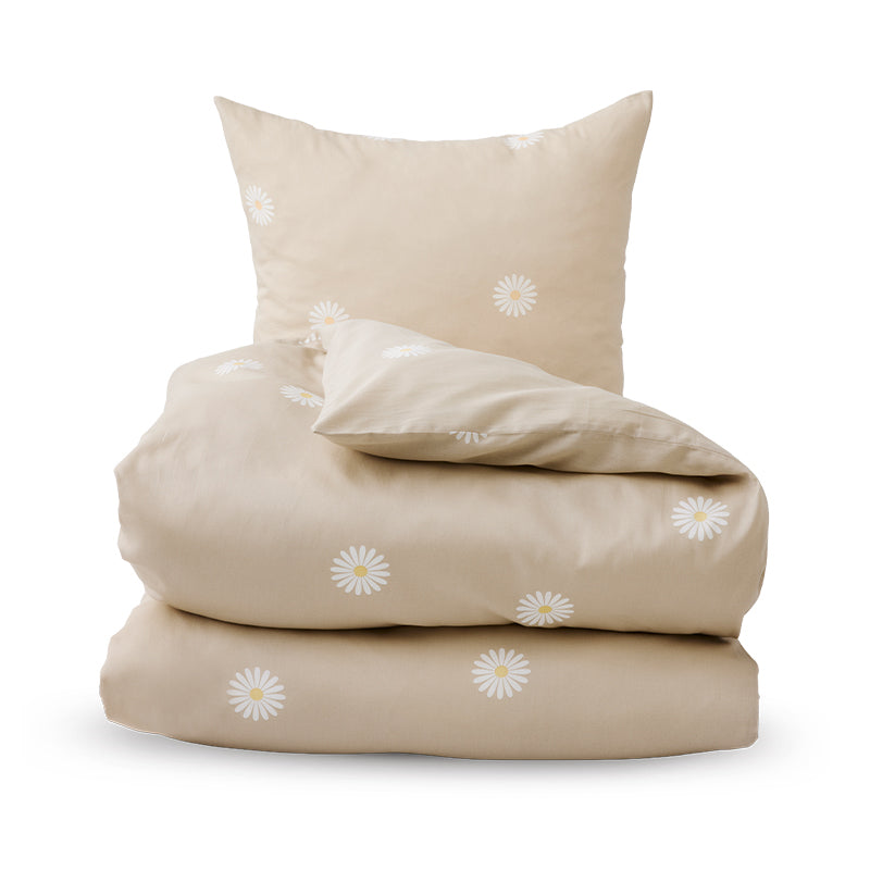 Nordisk Tekstil Daisy sengesæt sand 140x220 cm