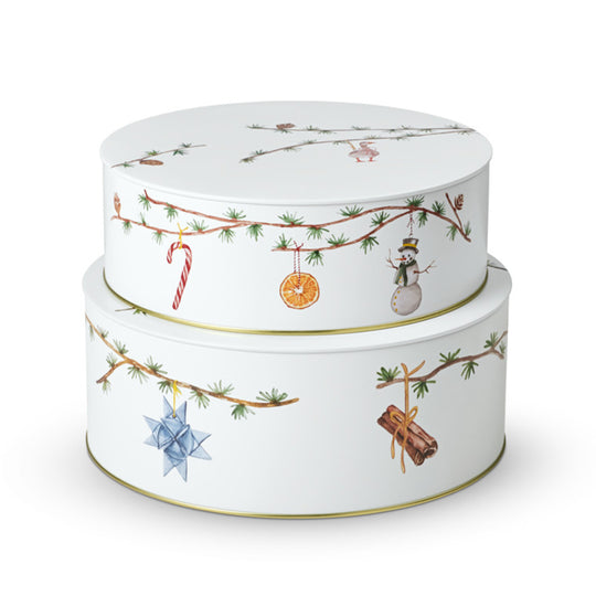 Hammershøi Christmas 2023 opbevaringsdåse Ø20+Ø22 cm