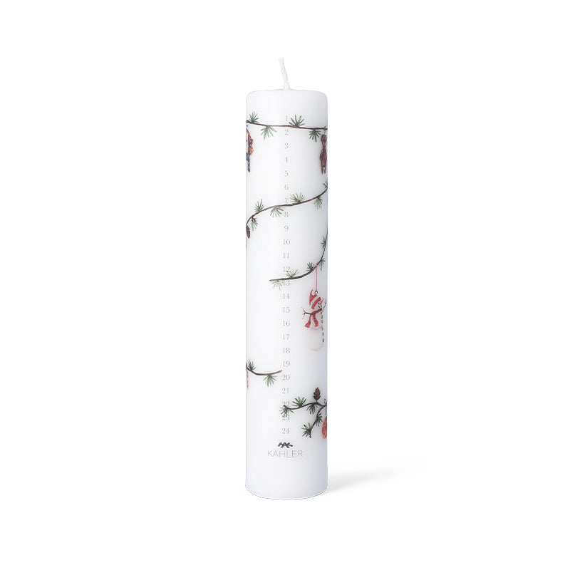 Hammershøi Christmas 2025 kalenderlys hvid Ø5 cm