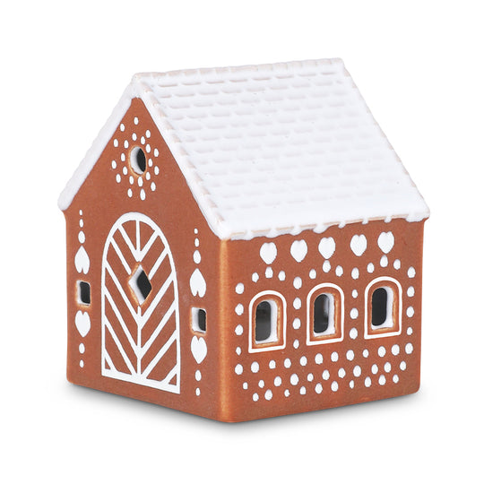 Kähler Gingerbread lyshus lade brun H7.5 cm