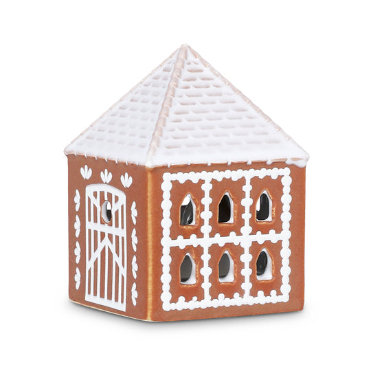 Kähler Gingerbread lyshus hytte brun H7.5 cm