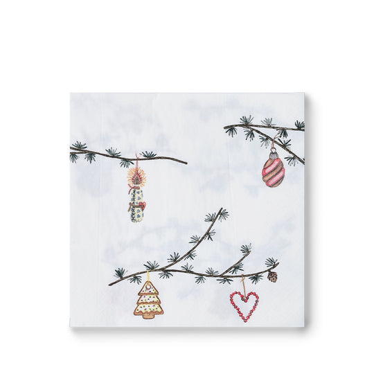 Hammershøi Christmas 2025 papirserviet hvid 20x20 cm 20 stk.