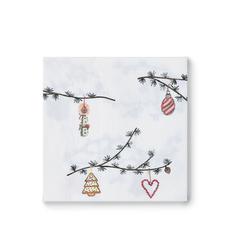 Hammershøi Christmas 2025 papirserviet hvid 20x20 cm 20 stk.