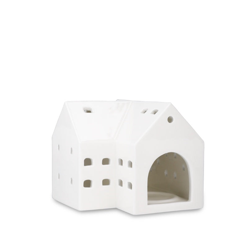 Kähler Urbania Stald lyshus hvid H 10,5 cm