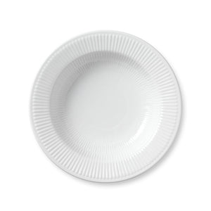 Royal Copenhagen hvid Riflet dyb tallerken 30 cm