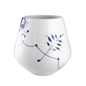 Royal Copenhagen Blå Mega Riflet vase H20 cm