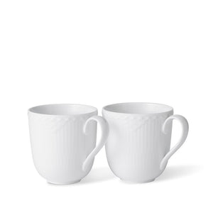 Royal Copenhagen Hvid Halvblonde krus 2 stk. 37 cl