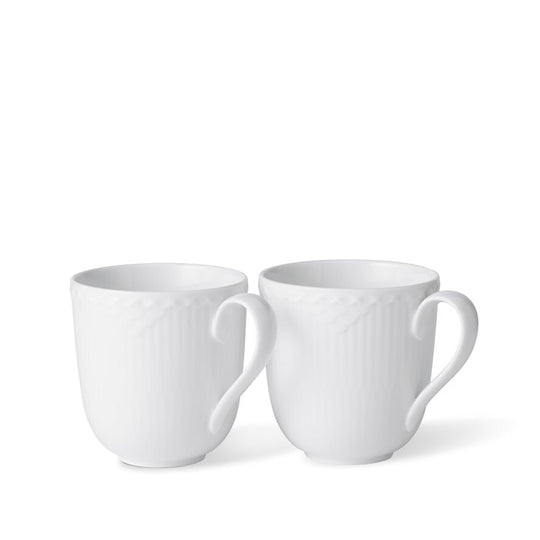 Royal Copenhagen Hvid Halvblonde krus 2 stk. 37 cl