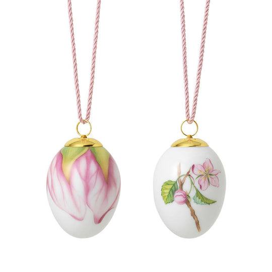 Royal Copenhagen påskeæg 2024 æbleblomst knopper & blade 2 stk.