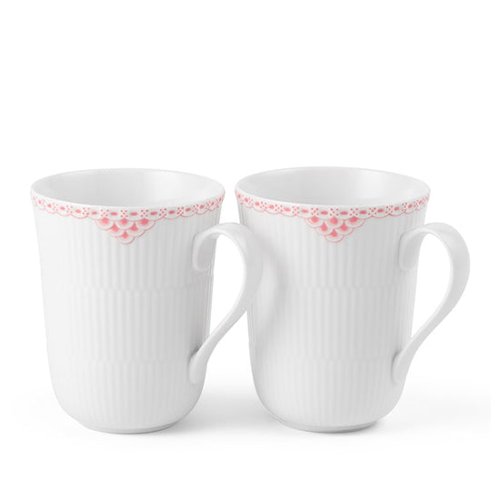 Royal Copenhagen Riflet Koral Blonde krus 2 stk. 33 cl