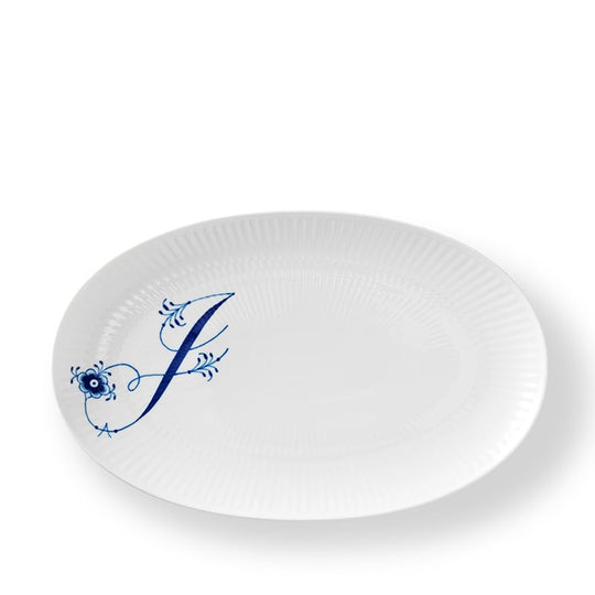 Royal Copenhagen Alfabet oval tallerken J 23 cm