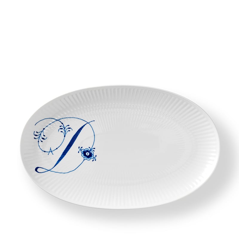 Royal Copenhagen Alfabet oval tallerken D 23 cm