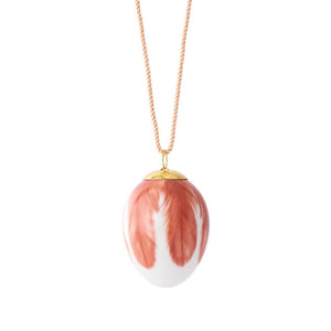 Royal Copenhagen påskeæg 2025 store rødstjertfjer 6 cm
