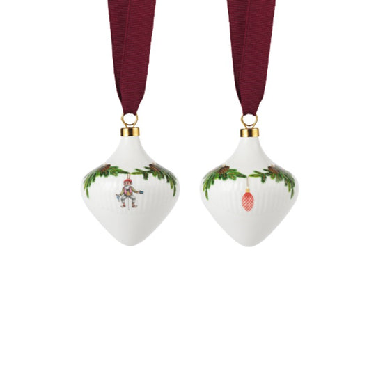 Royal Copenhagen Stjerne Riflet Jul 2025 ornamentsæt 2 stk.