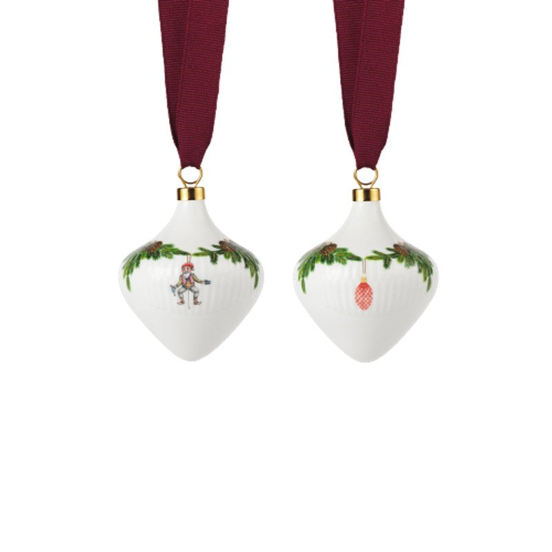 Royal Copenhagen Stjerne Riflet Jul 2025 ornamentsæt 2 stk.