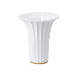 Royal Copenhagen hvid vase med guldkant H23 cm