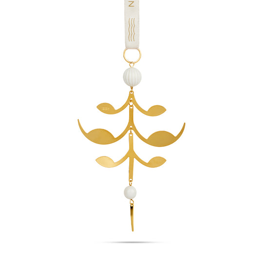 Royal Copenhagen juleornament 2025 palmette forgyldt 7x12 cm