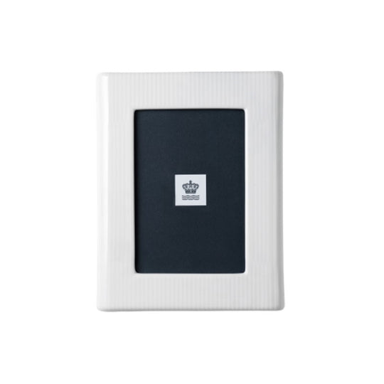 Royal Copenhagen Hvid Riflet fotoramme 21 cm