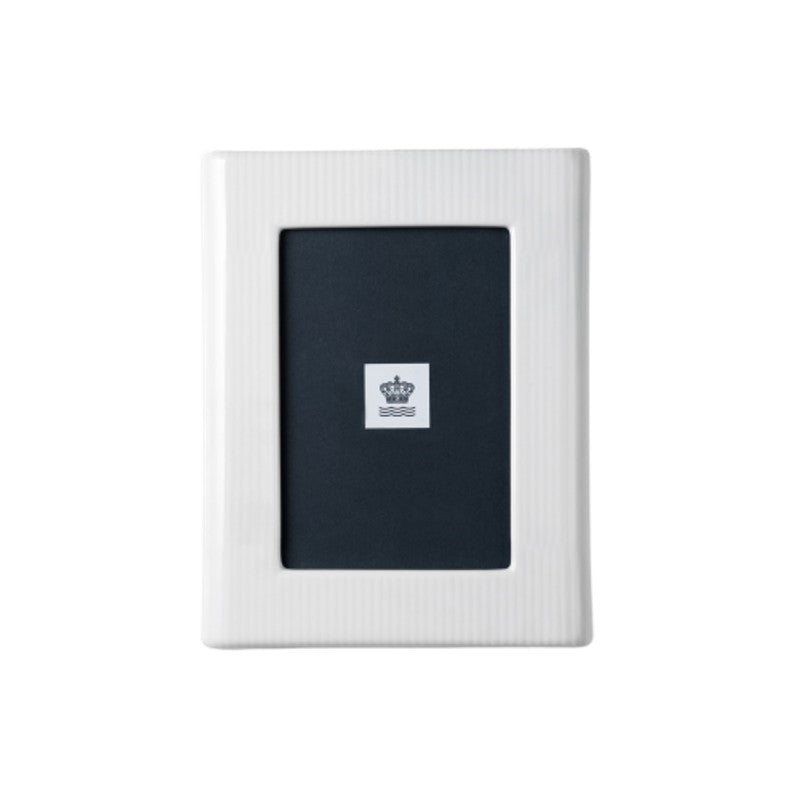 Royal Copenhagen Hvid Riflet fotoramme 21 cm
