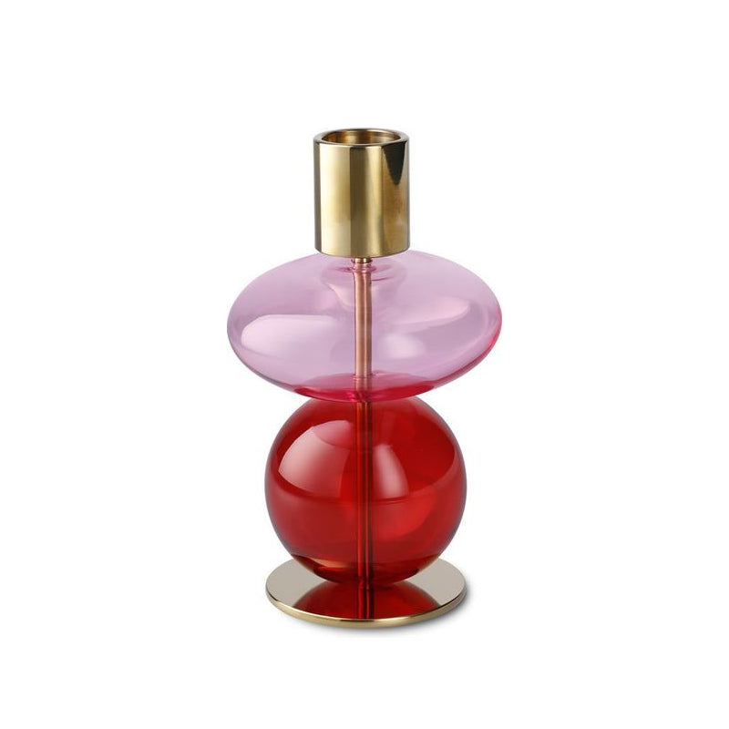 Holmegaard Bubble lysestage rød H 14 cm