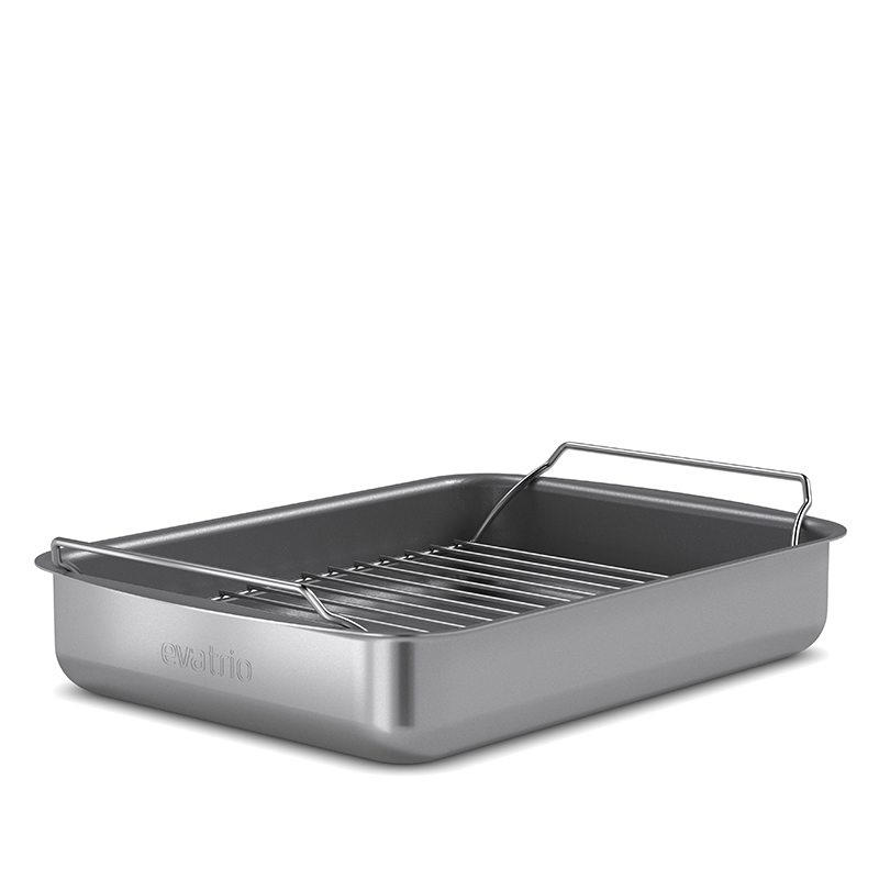 Eva Trio Professionel bradepande med keramisk belægning inkl. rist - 30x22 cm