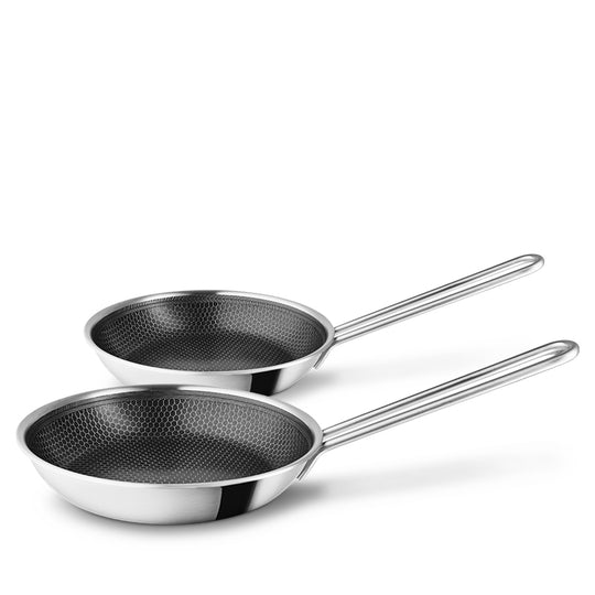 Eva Trio Multi Mosaic recycled pandesæt med keramisk Slip-Let® belægning Ø24+28 cm