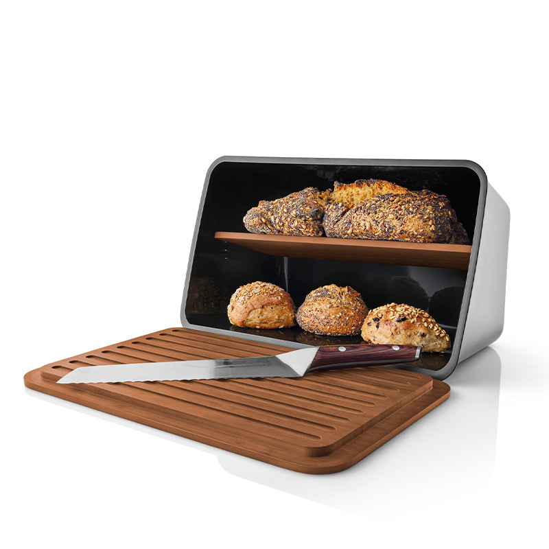 Eva Solo Nordic Kitchen brødboks med bambuslåg og skærebræt sort