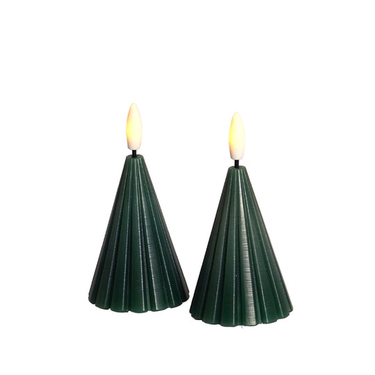 Sirius Laura juletræ grøn 2 stk. H8 cm