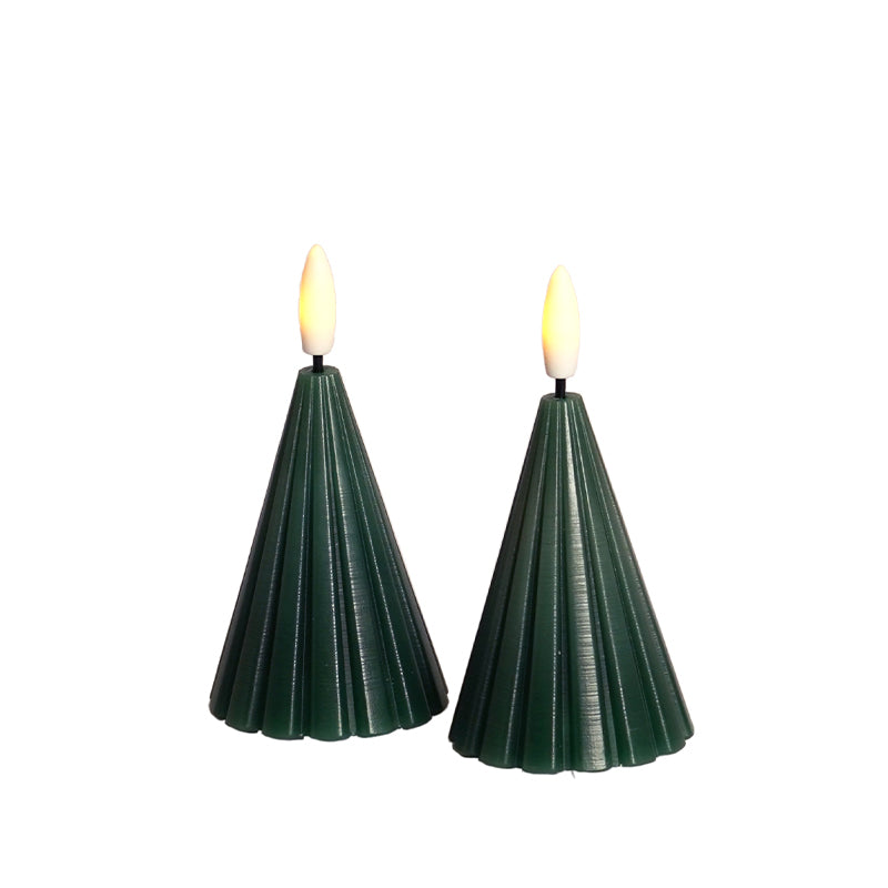 Sirius Laura juletræ grøn 2 stk. H8 cm