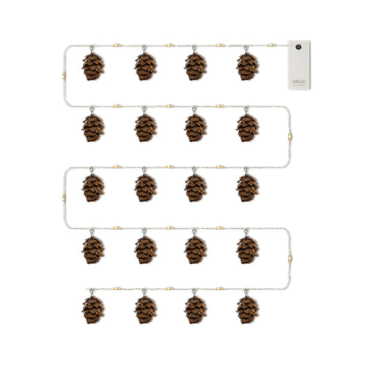 Sirius Molly kogle lyskæde LED brun 20 lys 2 meter