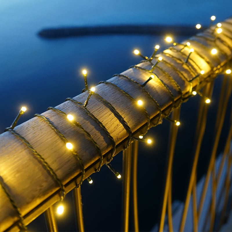 Sirius Easy-Line batterikæde 200 LED 9,95 meter varm hvid