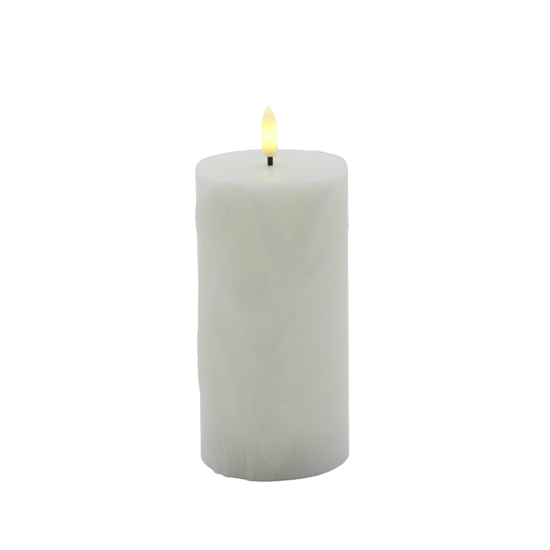Sirius Tulisa LED bloklys creme Ø 7,8 cm H 15 cm