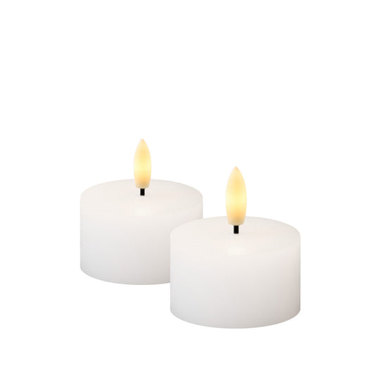 Sirius Sille genopladelig LED fyrfadslys stor 2 stk. Ø6x3,4 cm