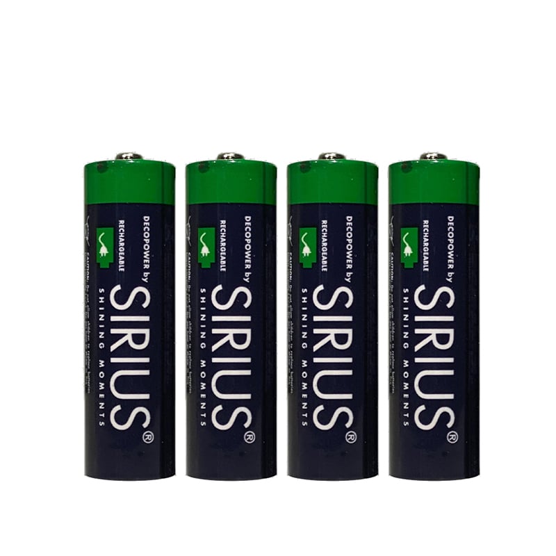 Sirius DecoPower AA genopladelige batterier 4 stk.