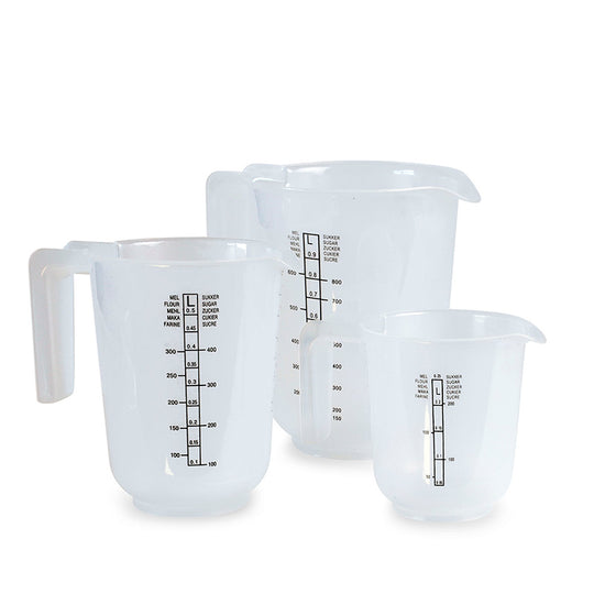Målekander 3 stk. plast 250+500+1000 ml