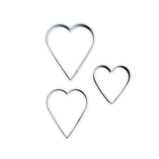 Aldente udstiksforme hjerte 3 stk