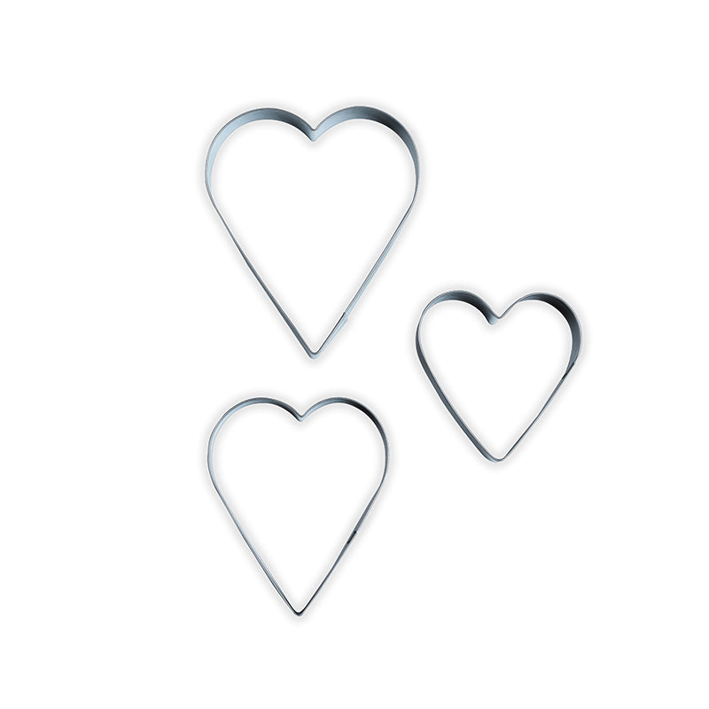 Aldente udstiksforme hjerte 3 stk