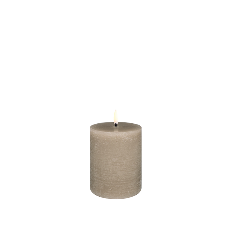 Uyuni LED bloklys Ø7,8 x H10 cm sandstone