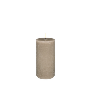 Uyuni LED bloklys Ø7,8 x H15 cm sandstone