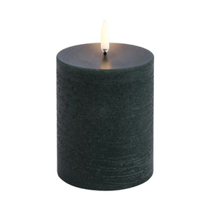 Uyuni Lighting LED bloklys pine green rustic H10,1 cm
