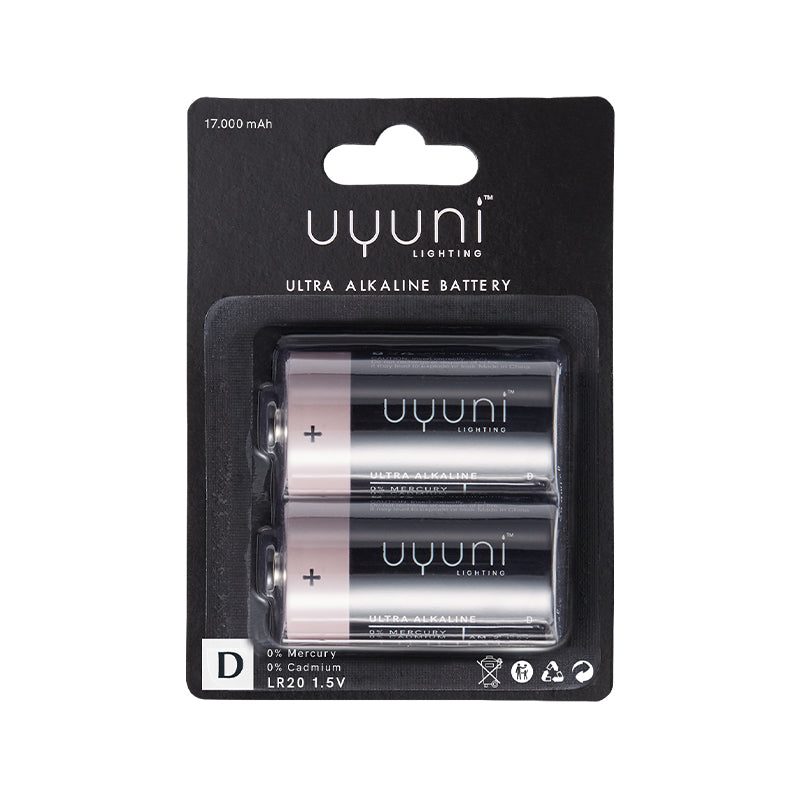 Uyuni batterier D 1,5v 2 stk