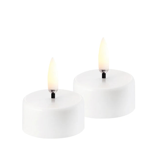 Uyuni Lighting Genopladelig Fyrfadslys LED 2-pack, hvid