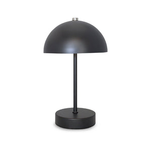 Bordlampe sort opladeligt med touch H25.5 cm