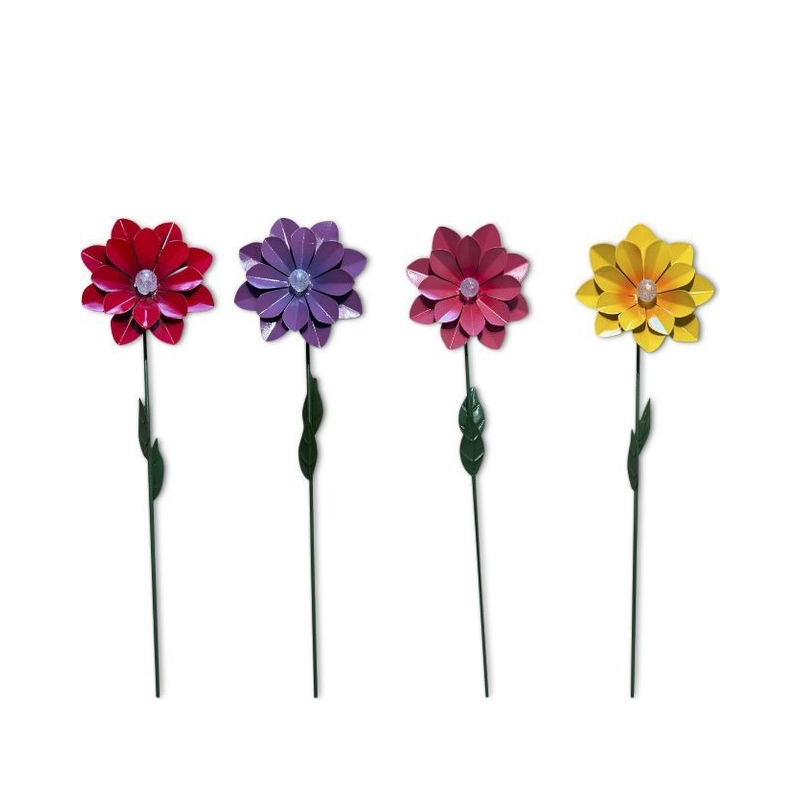 Enjoy solcellelampe metal blomst - 1 stk. vi kan ikke garantere hvilken farve der afsendes.
