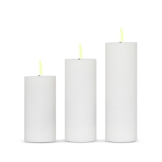 ENJOY LED bloklys 3-pak Ø4,8 cm hvid